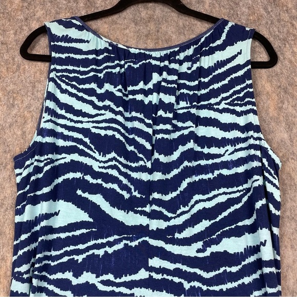 Lands End Tiger Print Resort Cruise Vacation Beach Casual Midi Sundress - Sz L - Picture 10 of 16